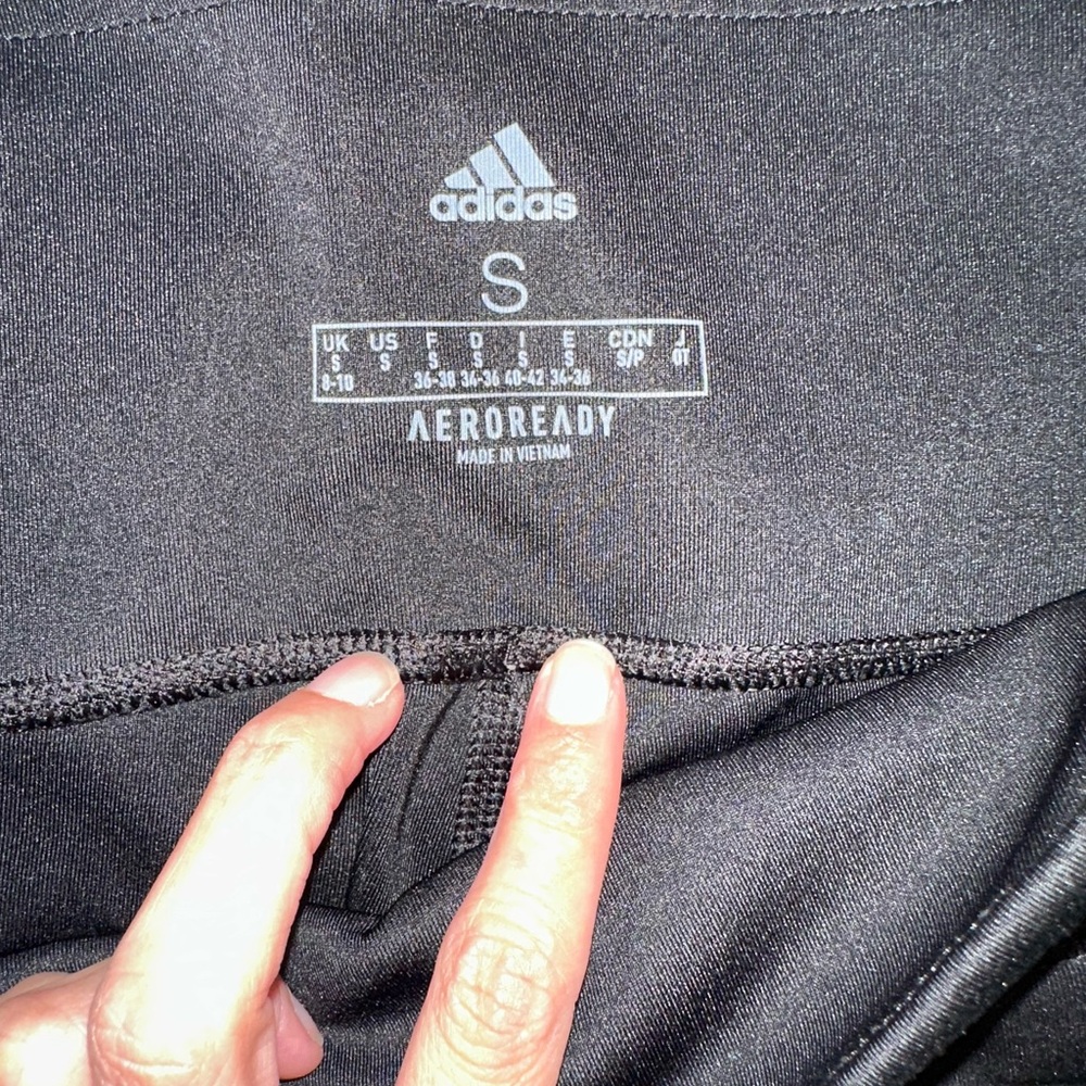 Adidas Women Black Joggers with White Stripes - Picture 6 of 7